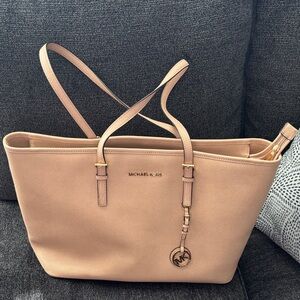 Michael Kors Beige Leather Tote